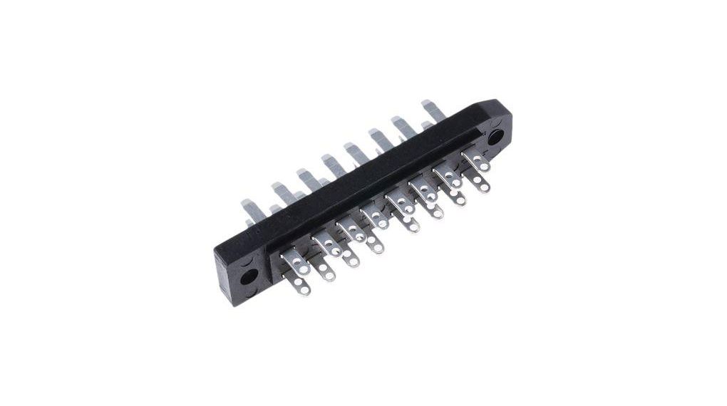 J00045A0914, DIN 41622 Connector, Male, 16-Way, 2-Row, Solder, J000