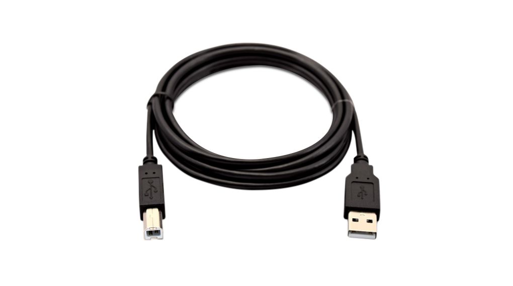 Cable, USB-A-stekker - USB-B-stekker, 500mm, USB 2.0, Zwart