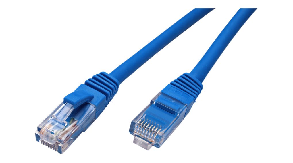 21.99.1064 | Value Patch Cable, RJ45 Plug - RJ45 Plug, Patch Cable, U/UTP, 5m, Blue | Distrelec Switzerland