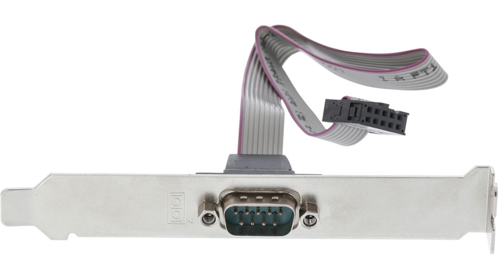 Serial Bracket D-Sub, IDC 10 Pin / D-Sub 9-Pin Plug