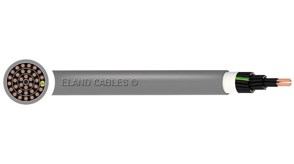 Multicore-kabel, YY niet-afgeschermd, LSZH, 4x 0.75mm², 50m, Grijs