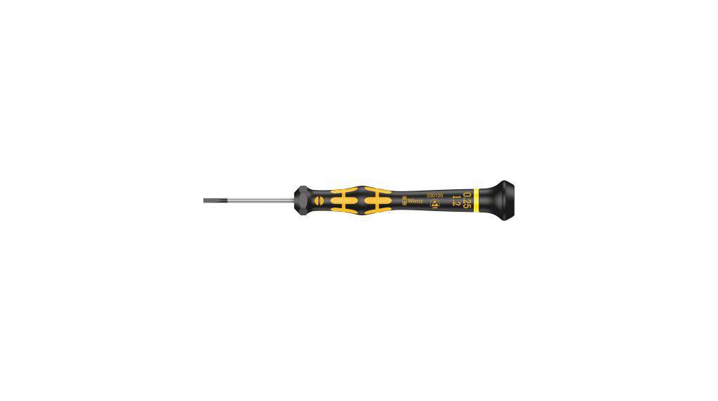 Slotted Precision Screwdriver, 1.2 x 0.25 mm Tip, 40 mm Blade, 137 mm Overall