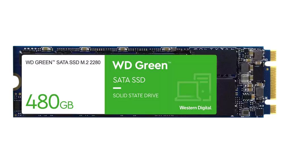 Disque SSD, WD Green, M.2 2280, 480GB, SATA III