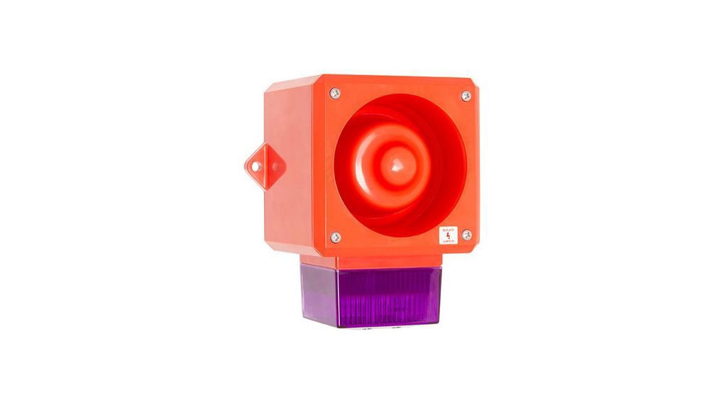 YL50 Series Magenta Beacon-Sounder Combination, IP6648 VWall112 dB 48VAC / DC IP66