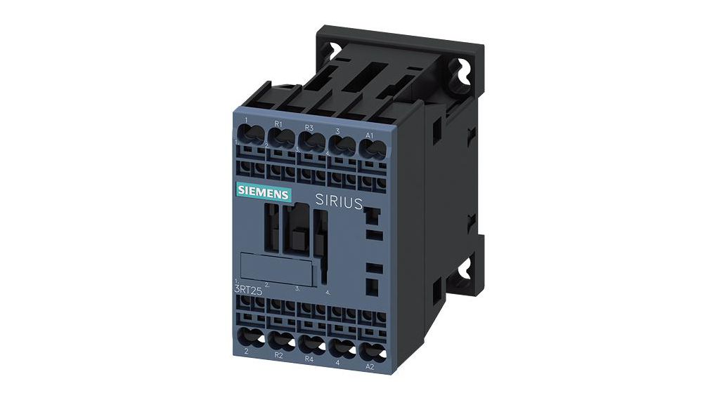 Siemens SIRIUS 3RT25 Contactor, 230 V Coil, 4-Pole, 9 A, 4 kW, 2NO + 2NC, 400 V
