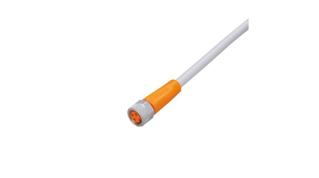 ifm electronic Female 1 way M8 to Unterminated Sensor Actuator Cable, 5 m, Gerade Leiter, 5m, IP65 / IP67 / IP68 / IP69K, Grau