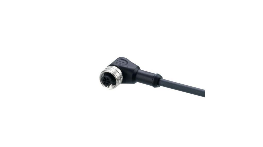 ifm electronic Female 1 way 1/2 In Circular to Unterminated Sensor Actuator Cable, 10 m Conductors, 10m, IP67, Black