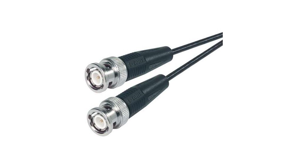 CC174 Series Male BNC Jack to Male BNC Jack, 7.5 ft 50 Ohm Polyvinyl Chloride (PVC) 50Ohm Schwarz