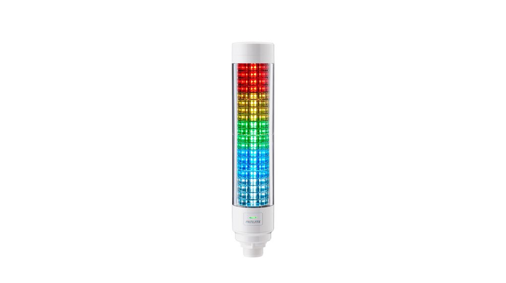 Patlite LB6-20IL Series Amber, Blue, White, Cyan, Green, Purple, Red IO-Link Signal TowerBuzzer, 20 Lights30 V 00mA 30V IP65