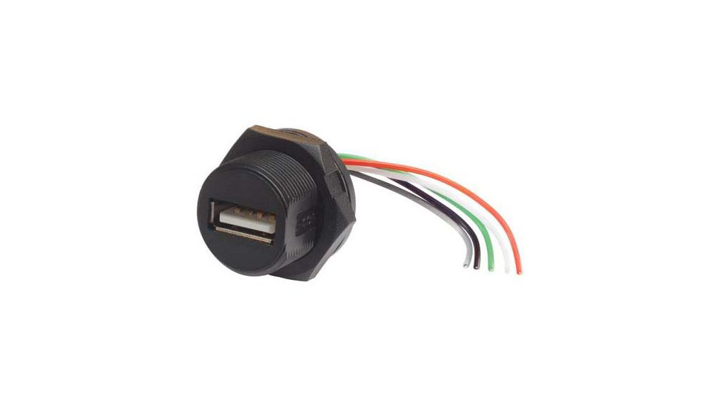WPUSBAF | L-Com Straight, PanelMale- 1 Port Type USB Type A IP67 USB ...
