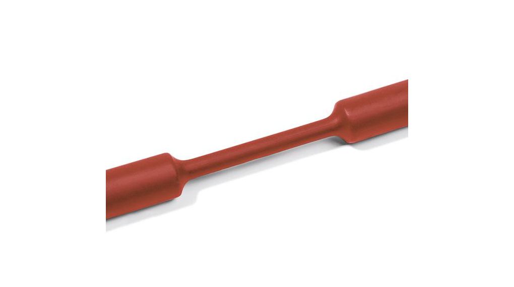 Standard Heat-Shrink Tubing, Red 6.4 mm Sleeve Dia. x 60m Length 2:1 Ratio, TF21 Series 2:1