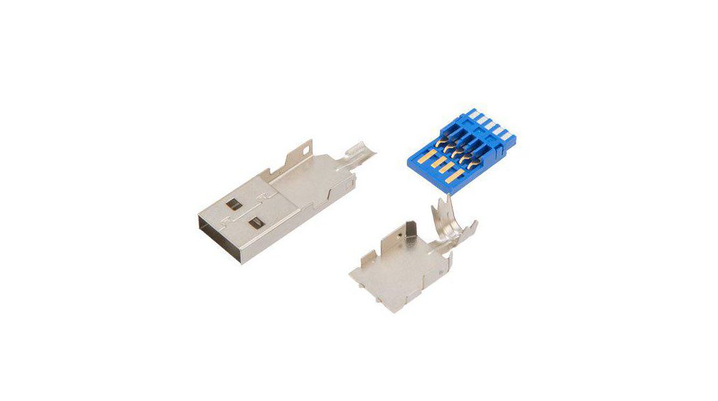 Vertical, CableMale- 1 Port Type USB Type A USB ConnectorUSB 3.0, Male, Vertical