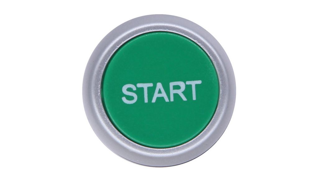 Green Spring Return Push Button Head, 22mm Cutout, IP65