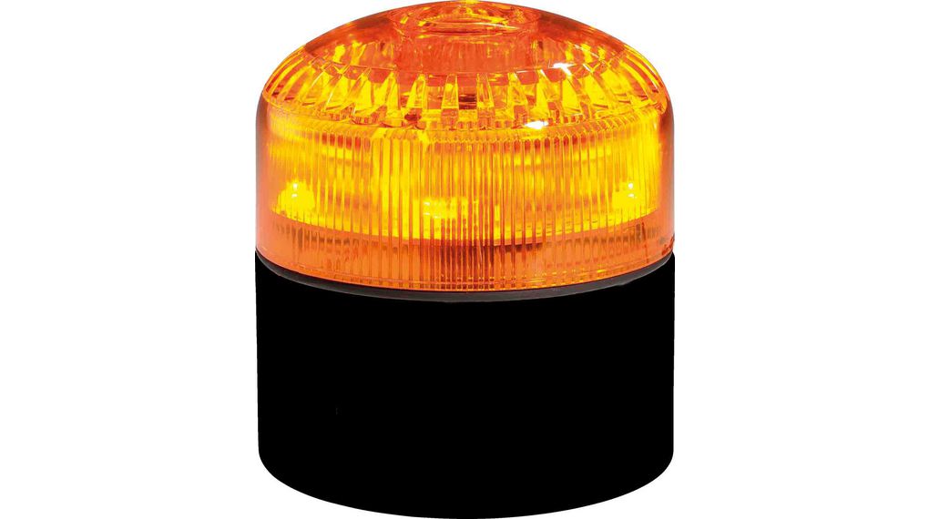Amber Sounder Beacon, 12 → 24 V, IP65, Base Mount, 105dB at 1 Metre