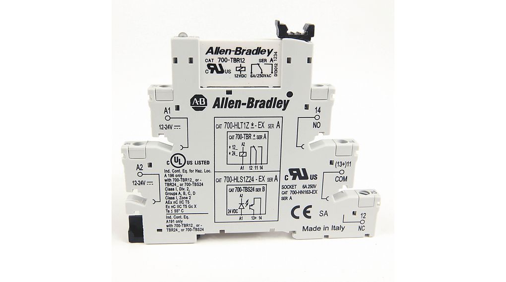 Allen Bradley 700-HL Series Interface Relay Module, DIN Rail Mount, 24V dc Coil, 6A Load
