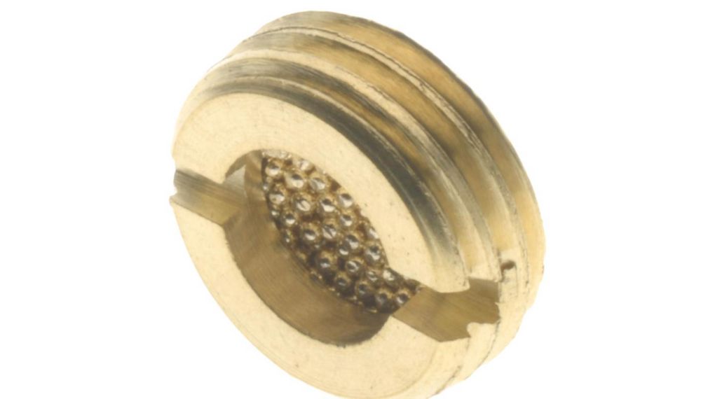 7120 Nickel Plated Brass 10bar Pneumatic Silencer, Threaded, G 1/4 Male Pack of 10 pieces