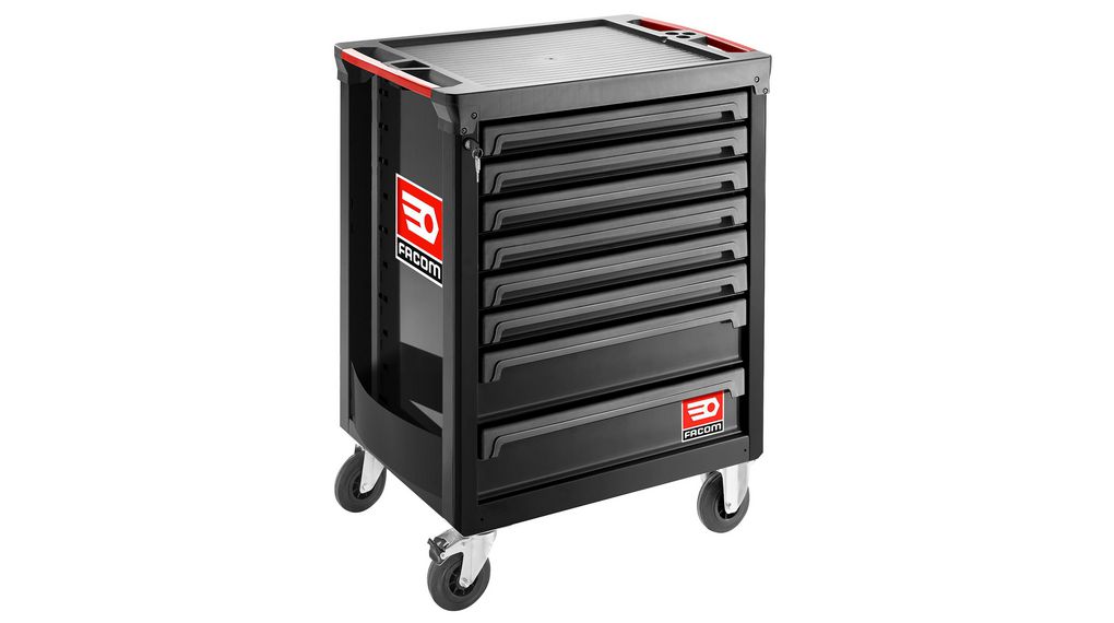 Facom 8 Drawer Polypropylene with Fiber Wheeled Tool Cabinet