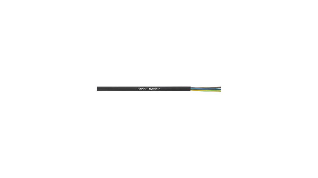 Lapp Flexible Multicore 1 mm² 3 Core Power Cable, Black Rubber, 50m