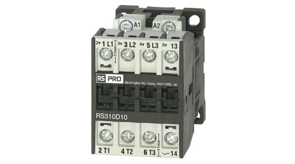 Contactor, 230 V ac Coil, 3-Pole, 18 A, 7.5 kW, 3 → 400 V