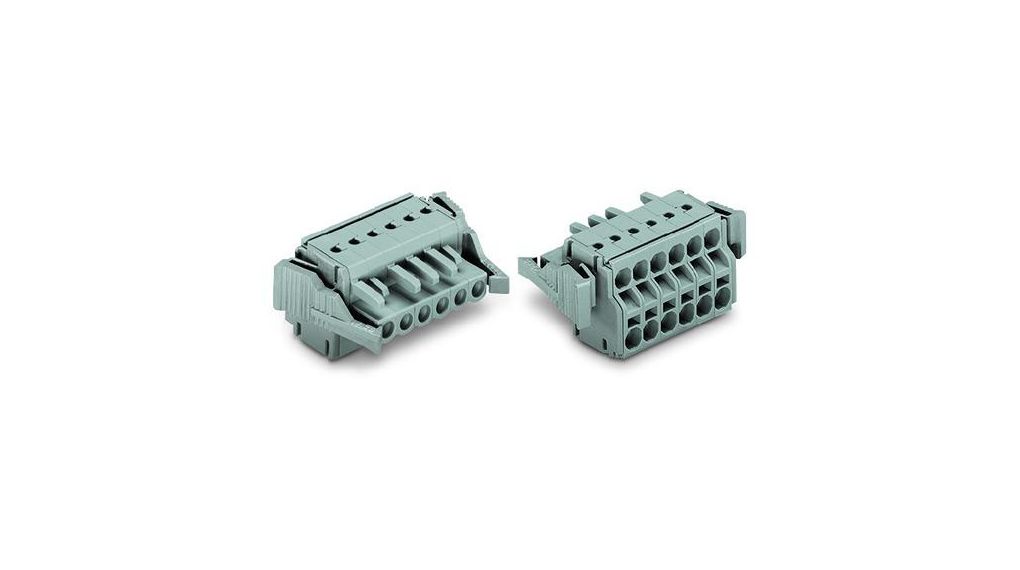 WAGO 231 Series Snap-in Pluggable ConnectorFemale Push-in, 3-Pole16A, 3-Way, 3 Pôles