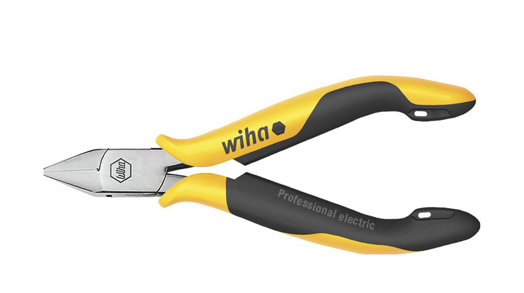 Wiha 26821 Side Cutter, 115 mm Overall, Flat Tip 115mm