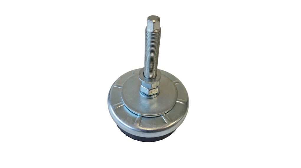 Serious 16mm 120mm Dia. Natural Rubber Levelling Adjustable Foot, 1000kg Static Load Capacity