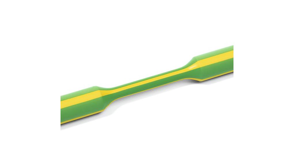 Heat Shrink Tubing, Yellow, Green 18 mm Sleeve Dia. x 30m Length 3:1 Ratio, 333 Series, 6 ... 18mm, Grün/gelb, Rolle à 30 Meter