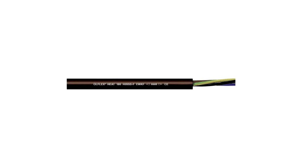 Lapp ÖLFLEX 2.5 mm² 5 Core Power Cable, Black Silicone, 50m