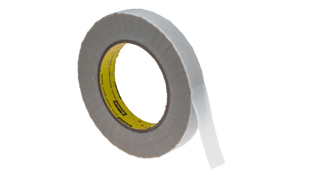 3M Scotch 361 361 Cloth Tape, 55m x 19mm, White, Glass Finish