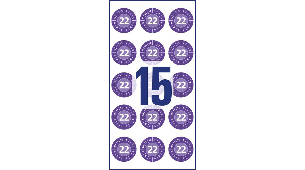 6945-2022 | Avery Zweckform Safety Label, Round, White on Purple, Peel ...