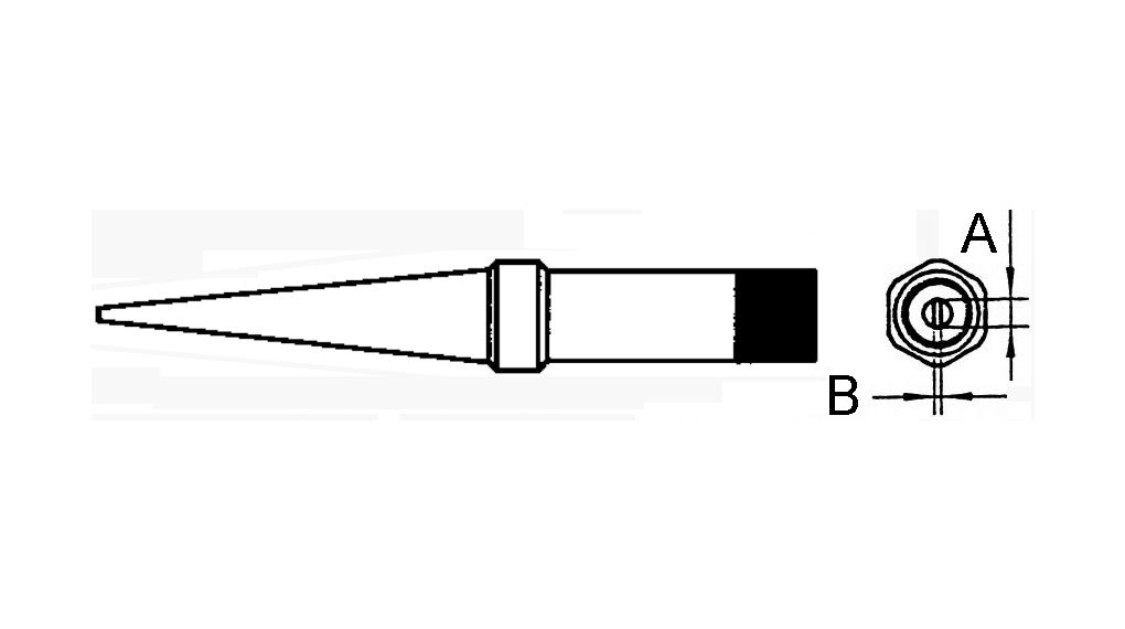 Soldering Tip PT Long Conical Tip 44mm 0.8mm