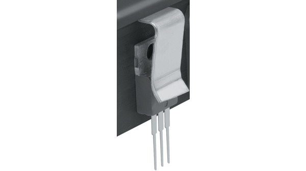 Transistor retaining clip