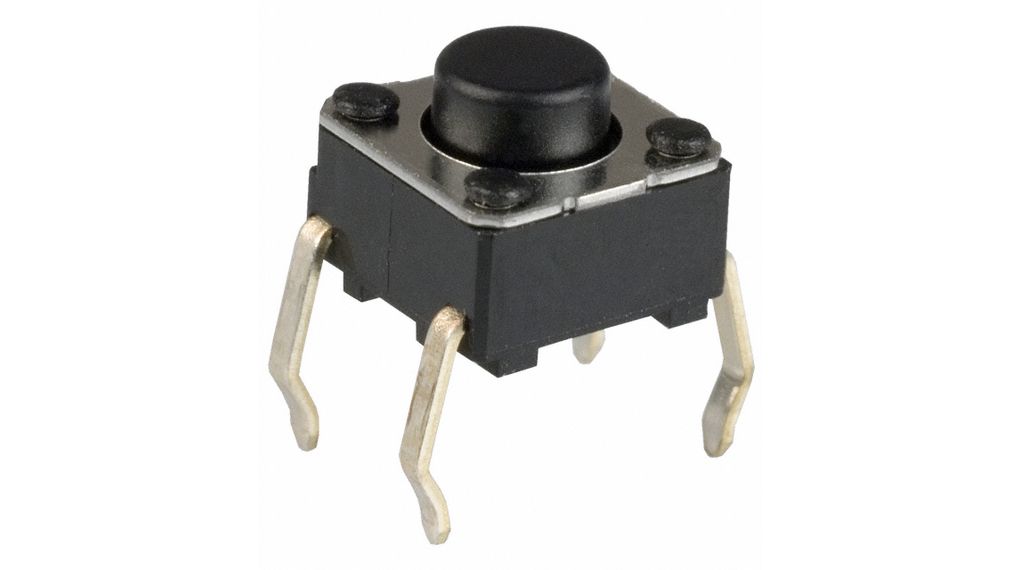 Interruttore per circuiti stampa, 1NO, 0.98N, 6 x 6mm, B3F