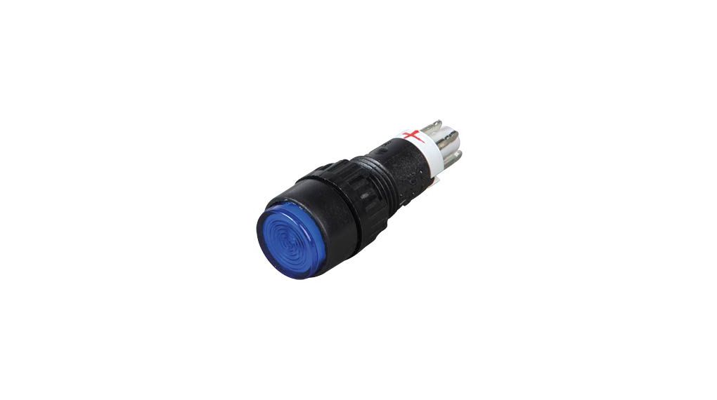 Illuminated Pushbutton Switch Momentary Function 1NO + 1NC 24 V LED Bright Blue None