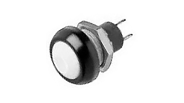 Pushbutton Switch OFF-(ON) 1NO Panel Mount Black / White
