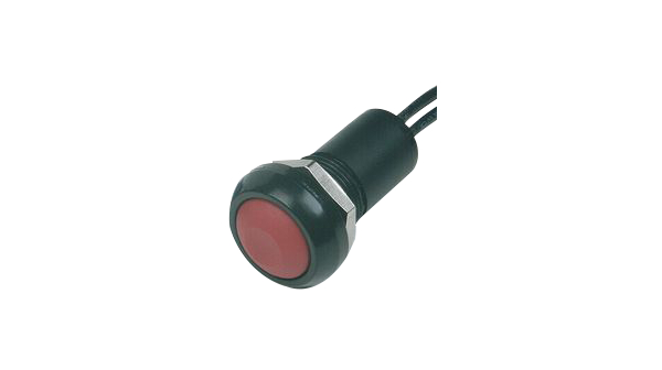 Pushbutton Switch OFF-(ON) 1NO Cable Mount Black / Red