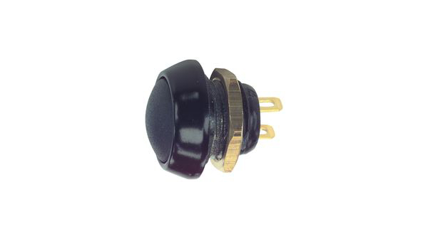 Pushbutton Switch OFF-(ON) 1NO Panel Mount Black