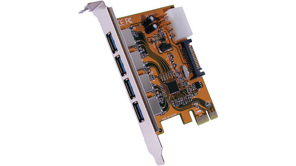 Interfacekort, PCI-E x1, 4x USB-A, USB 3.0