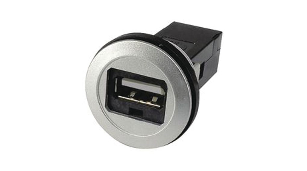 Feed-Through Adapter, USB 2.0 A Socket - USB 2.0 A Socket