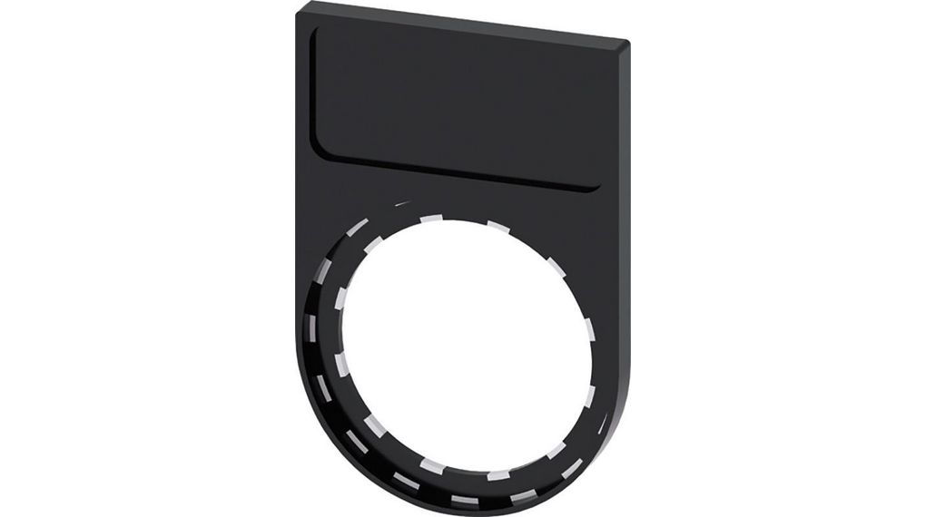 Label Holder Rectangular Black 3SU1 Series Switches, Pack of 10 pieces