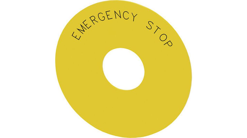 Emergency Stop Backing Plate 75mm Emergency Stop Round Yellow 3SU1 Series Pushbuttons & Indicator Lights