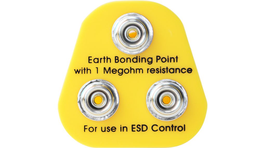 ESD jordingsplugg, Euro type F- kontakt (CEE 7/16), 3 x 10 mm plugg
