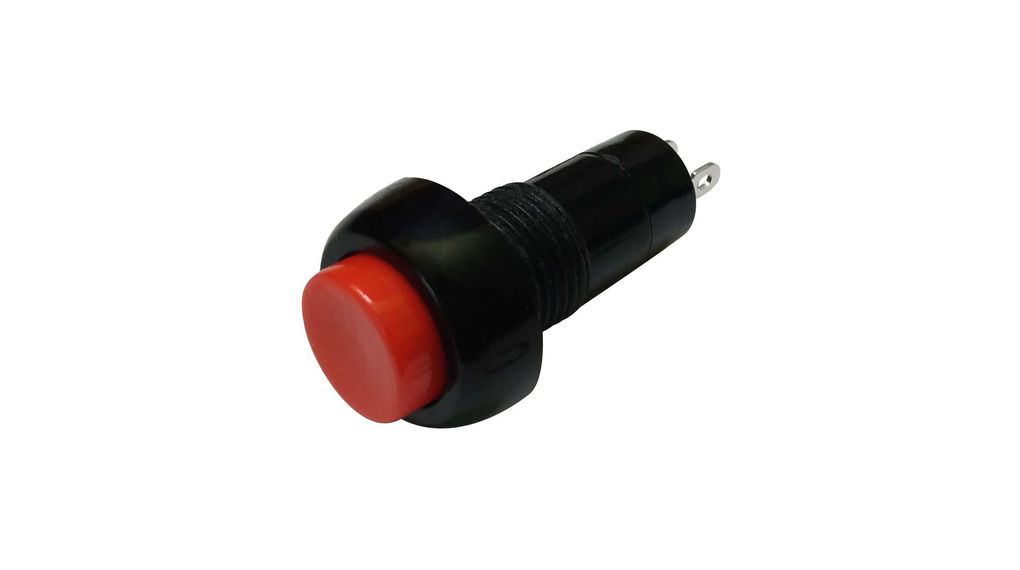 Push-Button Switch OFF-(ON) 1NO Panel Mount Black / Red