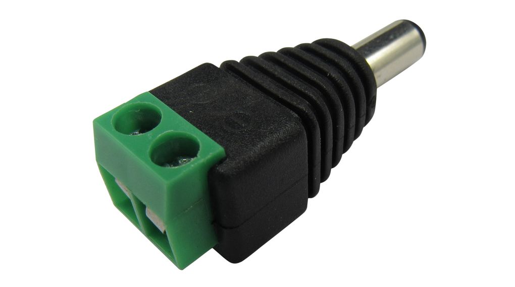 DC Power Connector, Plug, Straight, 2.1x5.5x9.5mm