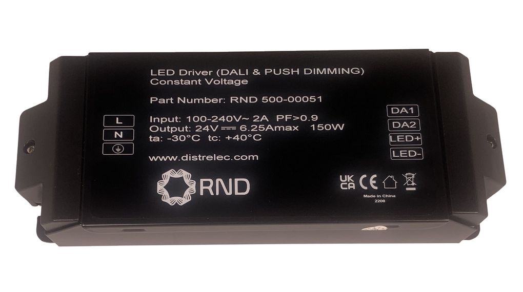 LED-Treiber, DALI Dimmbar CV, 150W 6.25A 24V IP20