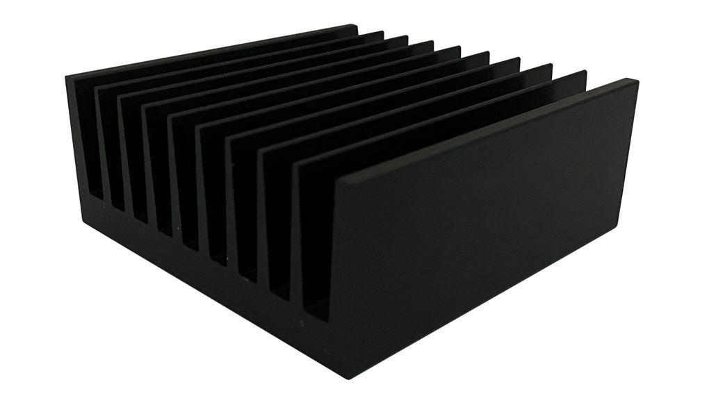 Heat Sink Black Anodised 1.7W/°C 100x100x40mm