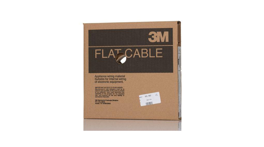 3319 Series Flat Ribbon Cable, 6-Way, 1.27mm Pitch, 30m Length