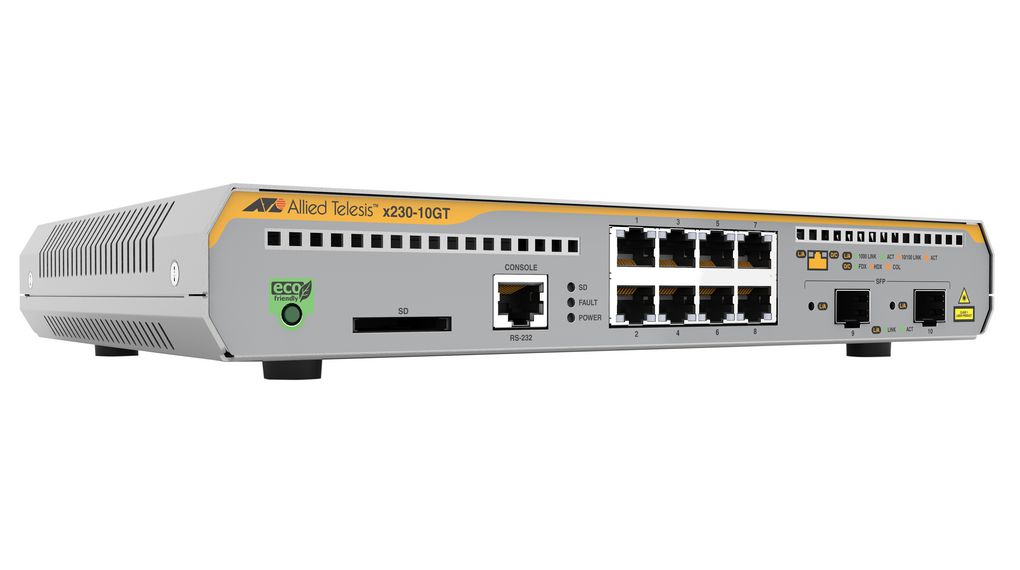 Ethernet-schakelaars, RJ45-poorten 8, SFP Ports 2, 1Gbps, Beheerd