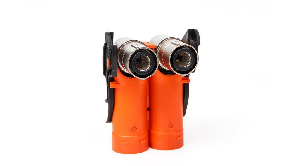 Connector, Receptacle, Orange / Metal, 300A, Poles - 2