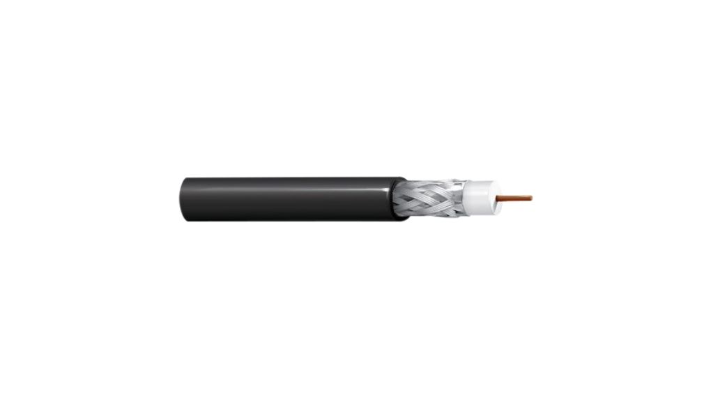 Wireless Coaxial Cable RG-58 Polyethylene (PE) 4.95mm 50Ohm Bare Copper Black 152m